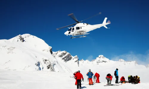 Heli skiing in Kashmir